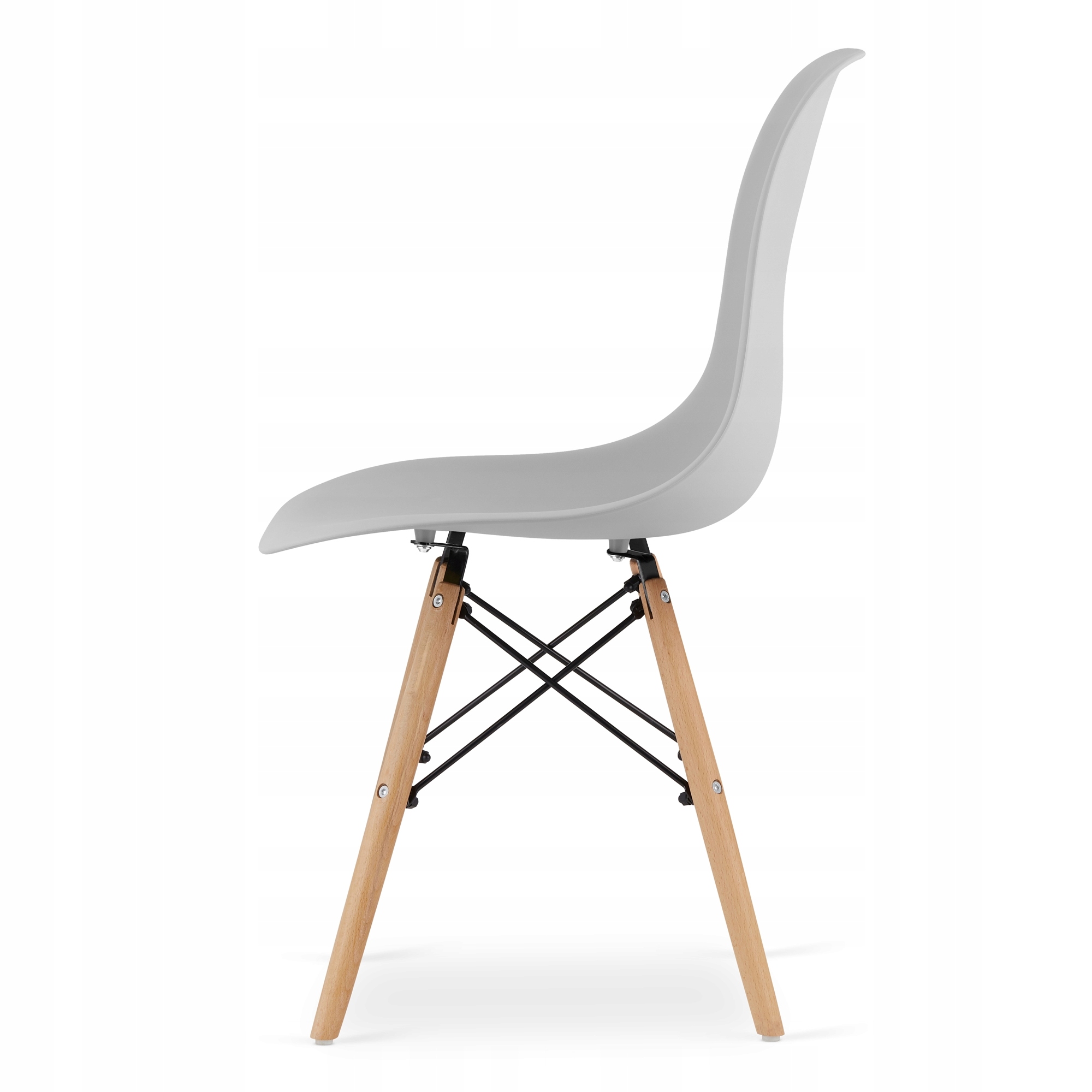 Set 4 scaune dining Scandinav pentru bucatarie, 38x42x82cm, gri Household NewTrend