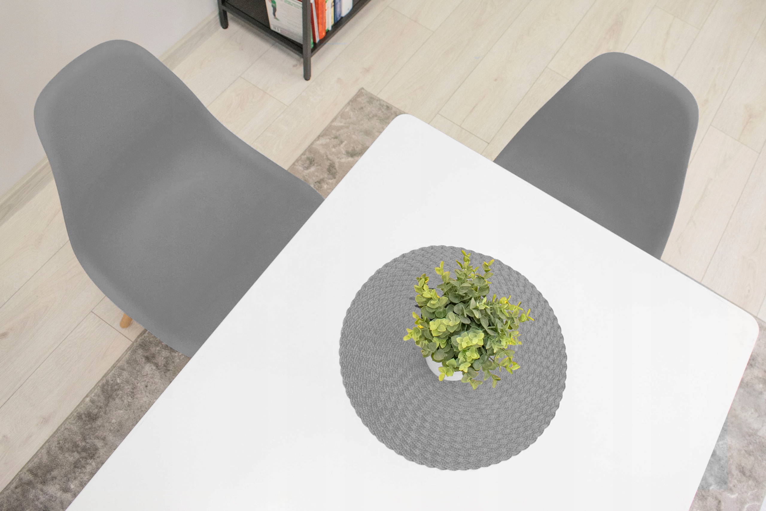 Set 4 scaune dining Scandinav pentru bucatarie, 38x42x82cm, gri Household NewTrend