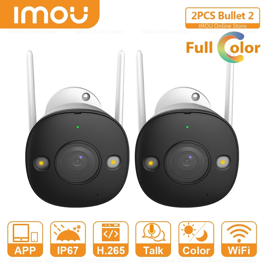 Sistem supraveghere Wi-Fi IMOU, 2 camere 5MP Alarma Dual Light 30m Audio, 1 camera rotativa Dual Lens 5+5MP Alarma Dual Light 30m Audio, NVR, Hard 1TB SafetyGuard Surveillance