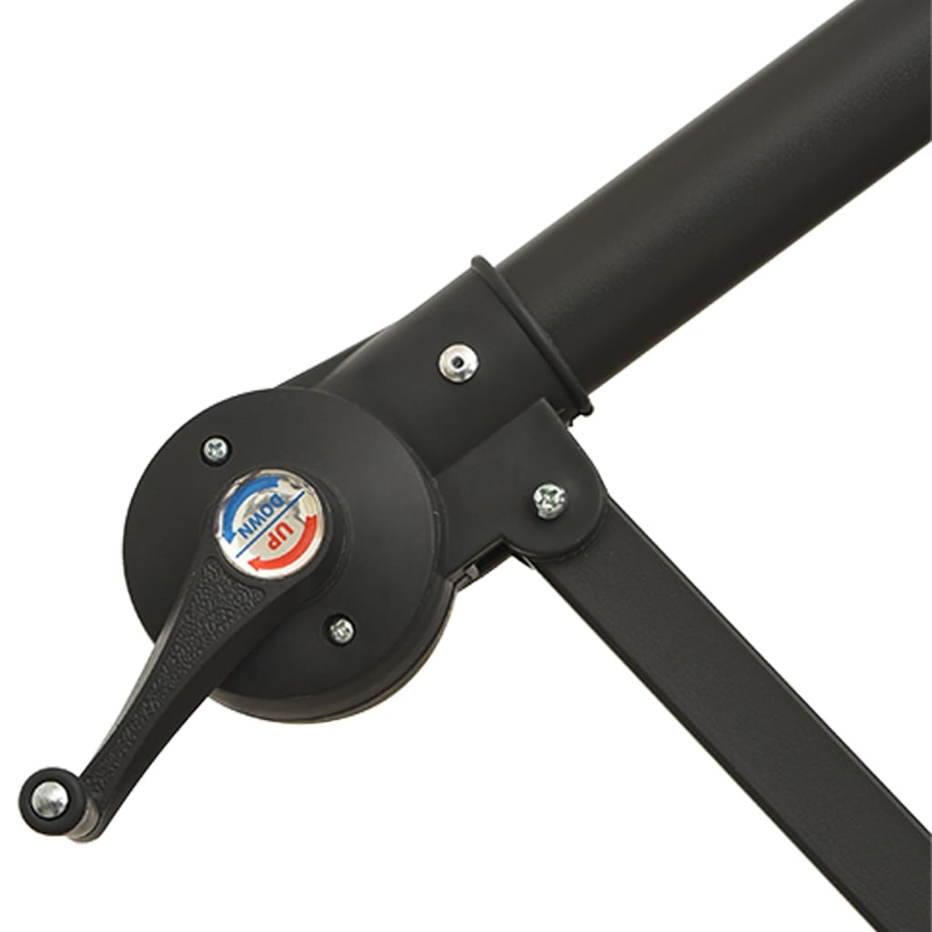 Umbrelă în consolă de grădină cu LED-uri, cărămiziu, 350 cm GartenMobel Dekor