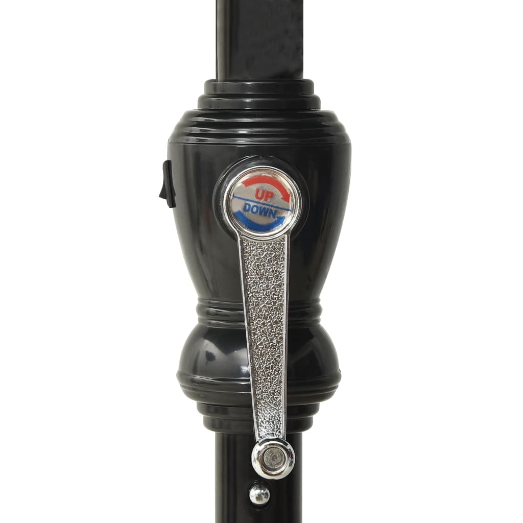 Umbrelă de soare cu stâlp din oțel & LED-uri, verde, 2x3 m GartenMobel Dekor