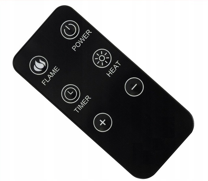 Semineu electric 2000W cu efect de flacara, termostat digital si timer, telecomanda, 52x32x18 cm, negru Household NewTrend