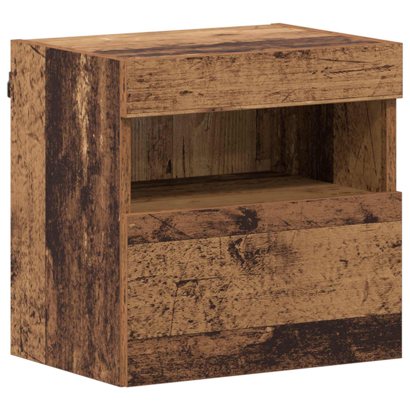 Cabinet TV Pe perete 7 pcs Lemn Vechi Lemn compozit GartenMobel Dekor