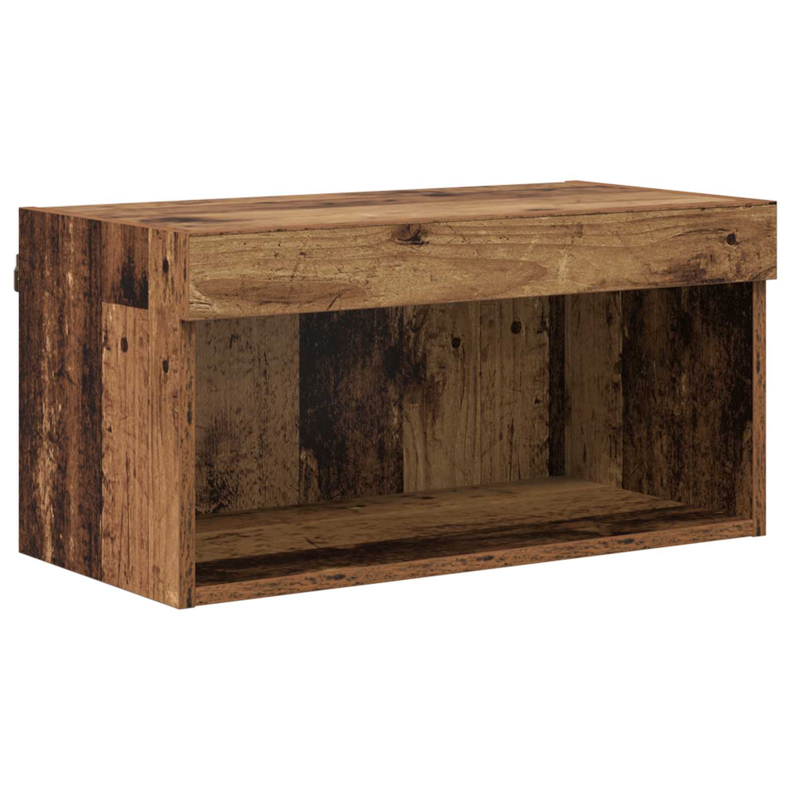 Cabinet TV Pe perete 7 pcs Lemn Vechi Lemn compozit GartenMobel Dekor