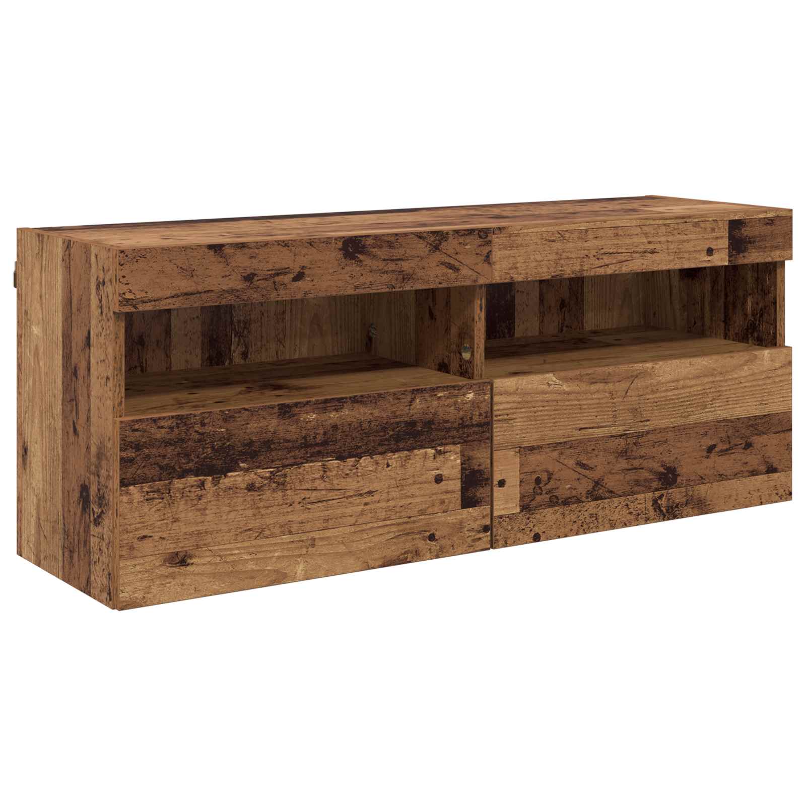 Set Dulap pentru Televizor Montat pe Perete 7 pcs Lemn Vechi GartenMobel Dekor