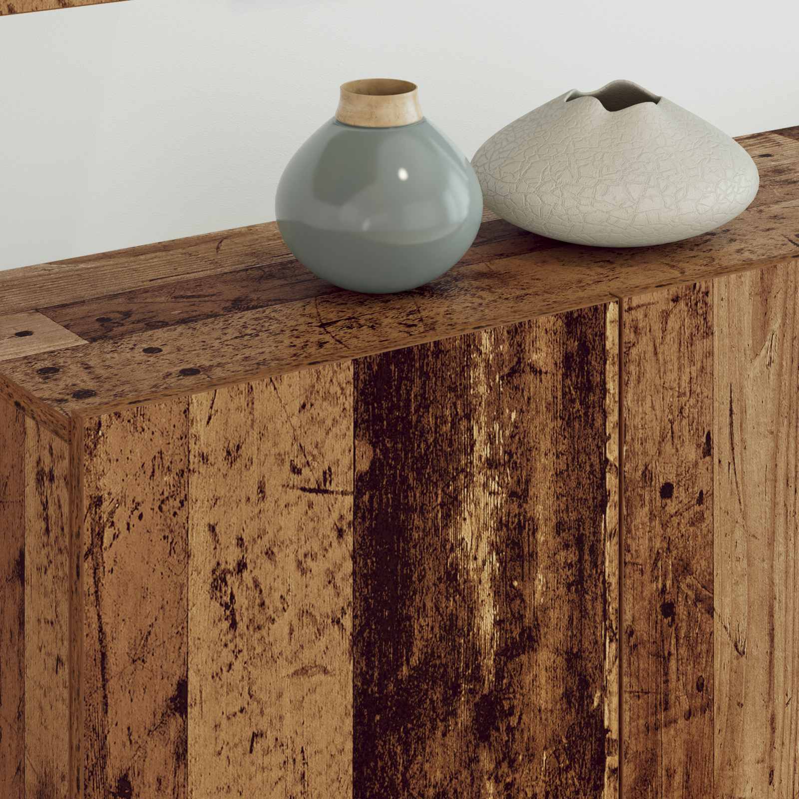 Unitate TV de Perete Pe perete 5 pcs Lemn Vechi Lemn compozit GartenMobel Dekor