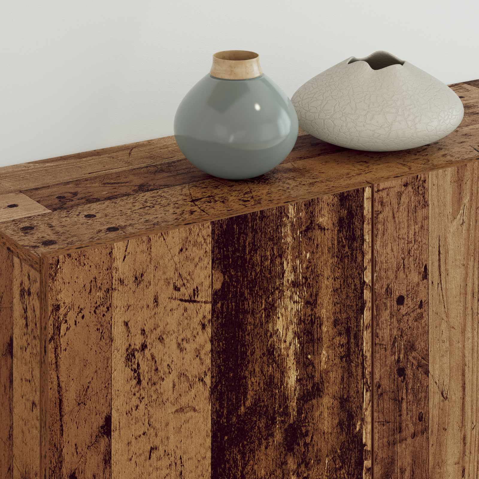 Unitate TV de Perete Pe perete 5 pcs Lemn Vechi Lemn compozit GartenMobel Dekor