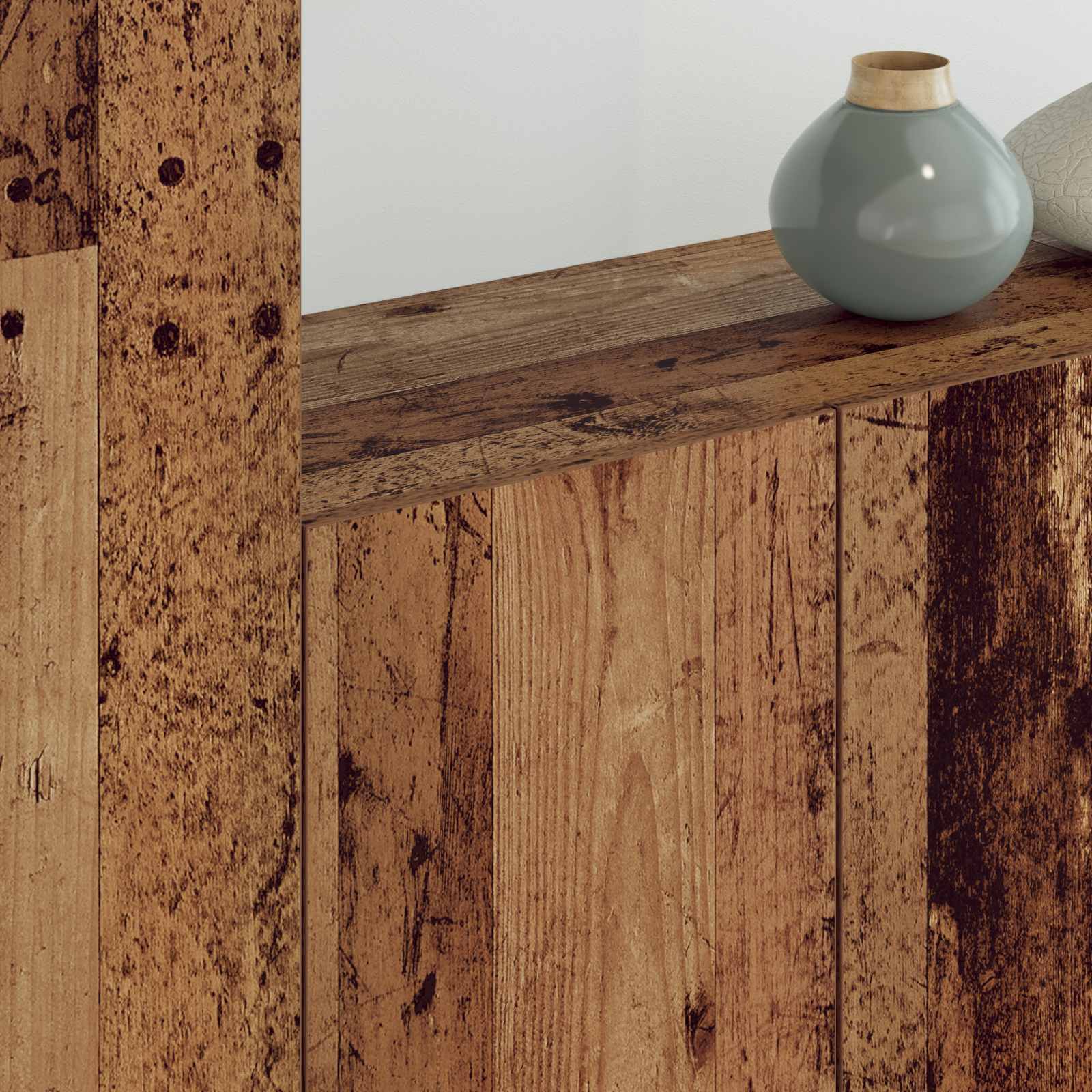 Unitate TV de Perete Pe perete 5 pcs Lemn Vechi Lemn compozit GartenMobel Dekor