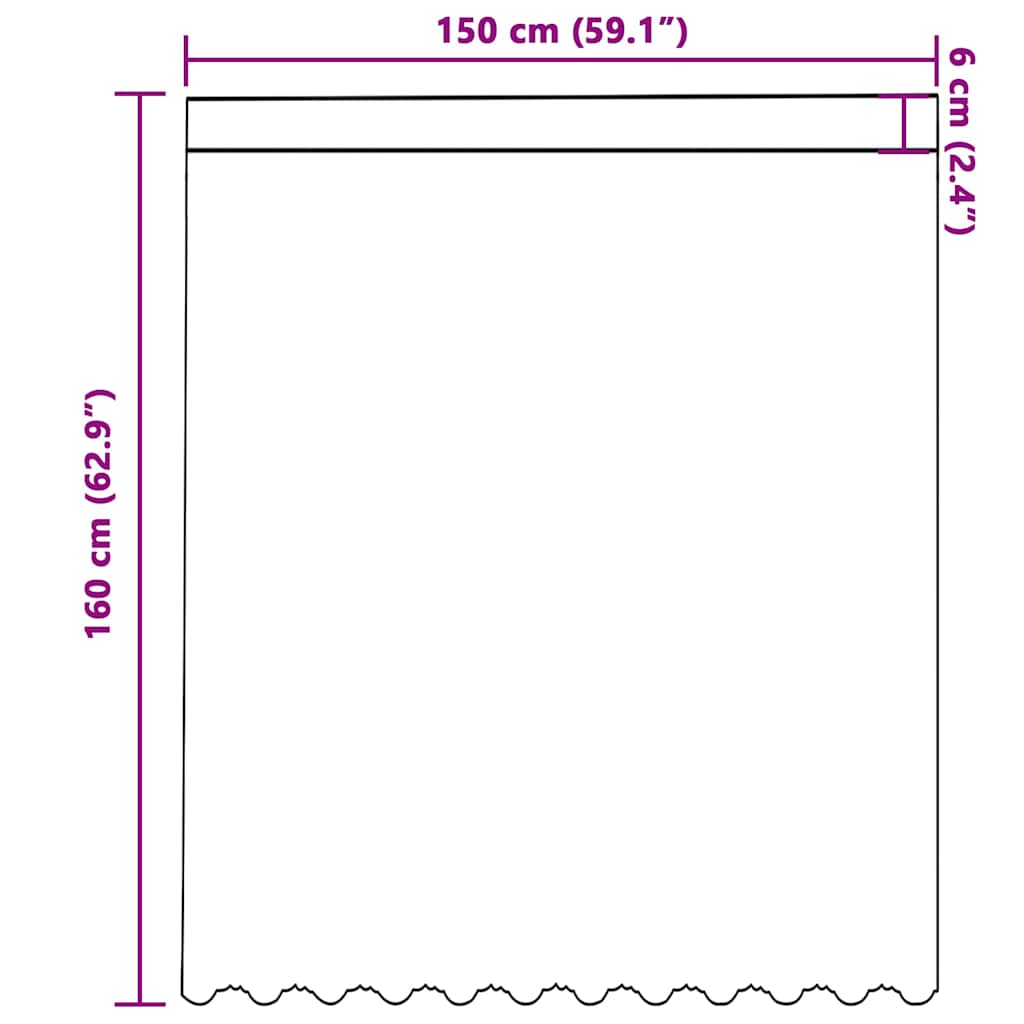 Cortină din Dantelă cu perdele Alb 150 x 160 cm Poliester GartenMobel Dekor
