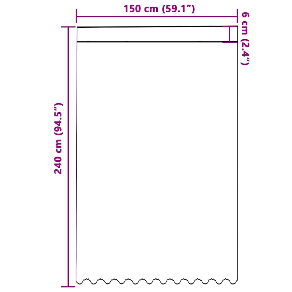 Cortină din Dantelă cu perdele Alb 150 x 240 cm Poliester GartenMobel Dekor