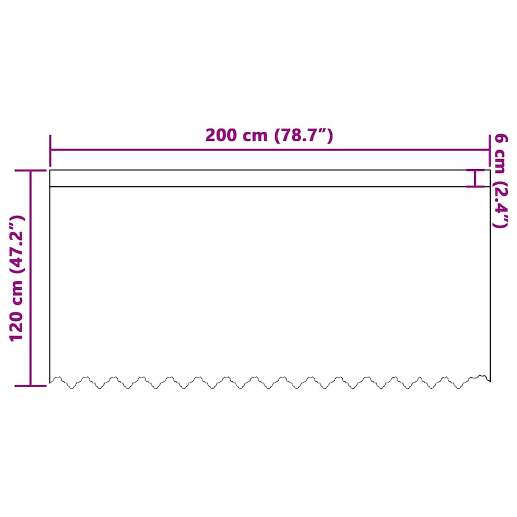 Cortină din Dantelă cu perdele Alb 200 x 120 cm Poliester GartenMobel Dekor