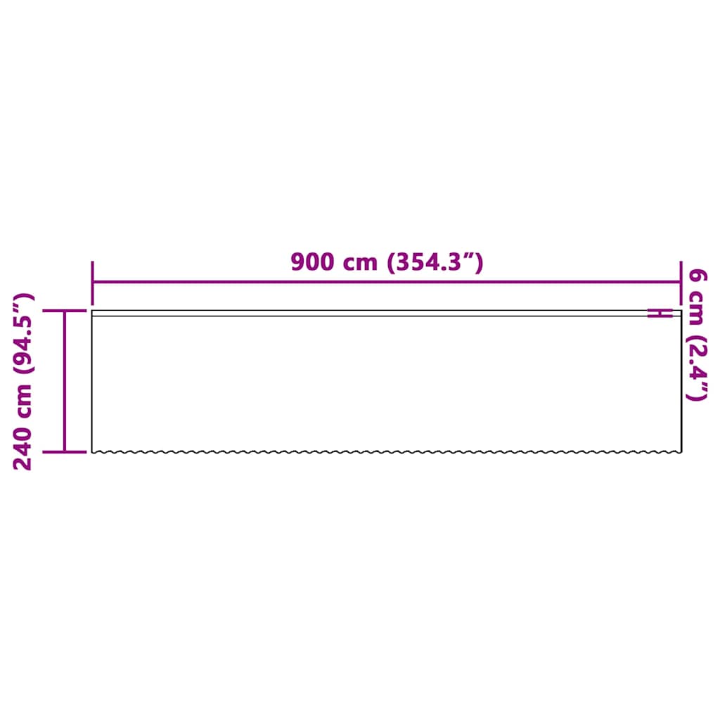 Cortină din Dantelă cu perdele Alb 900 x 240 cm Poliester GartenMobel Dekor