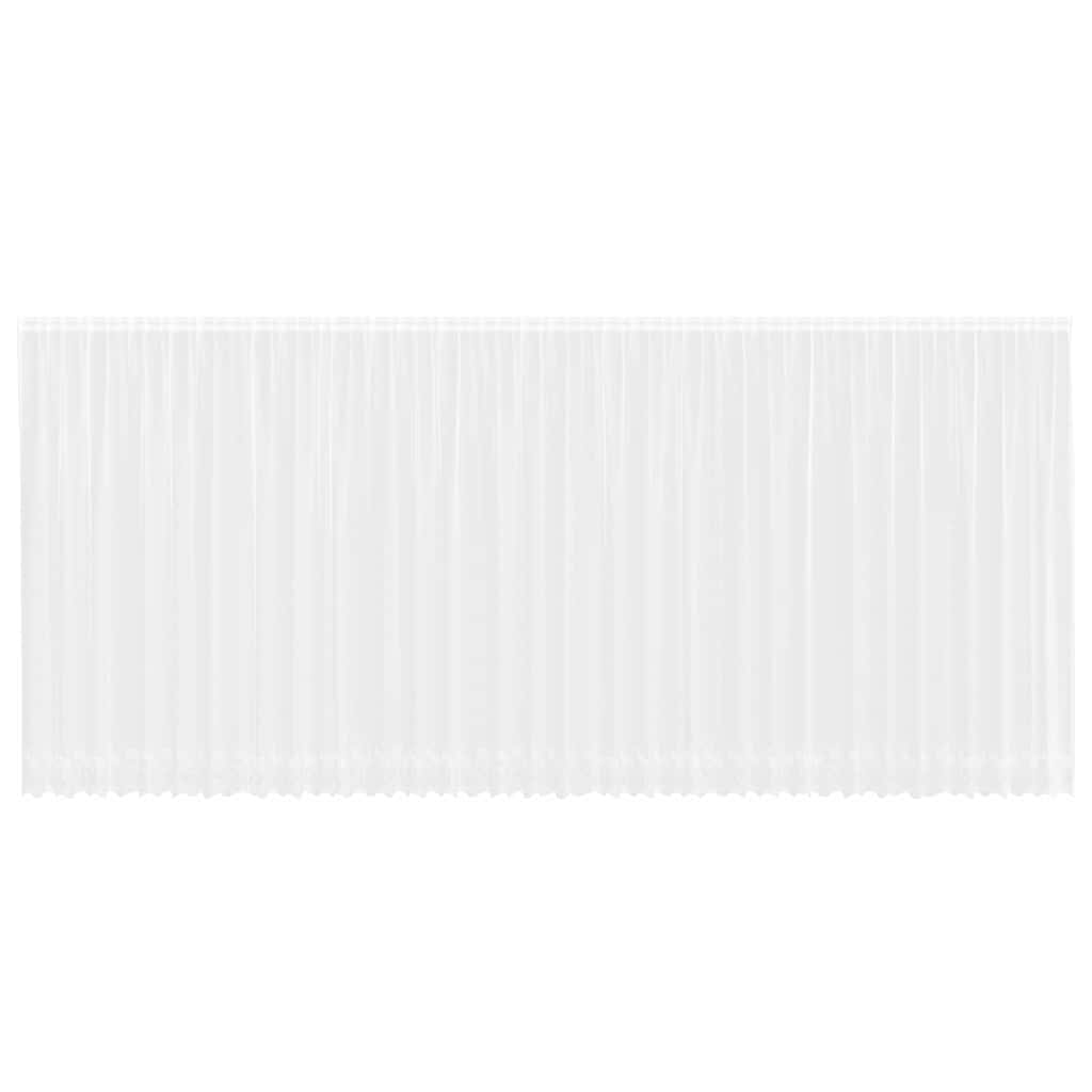 Cortină din Dantelă cu perdele Alb 900 x 240 cm Poliester GartenMobel Dekor