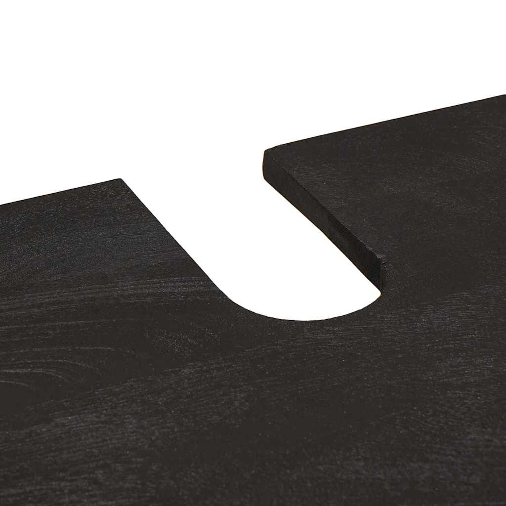 Dulap de chiuvetă Negru 62 x 33 x 58 cm Lemn de mango solid GartenMobel Dekor