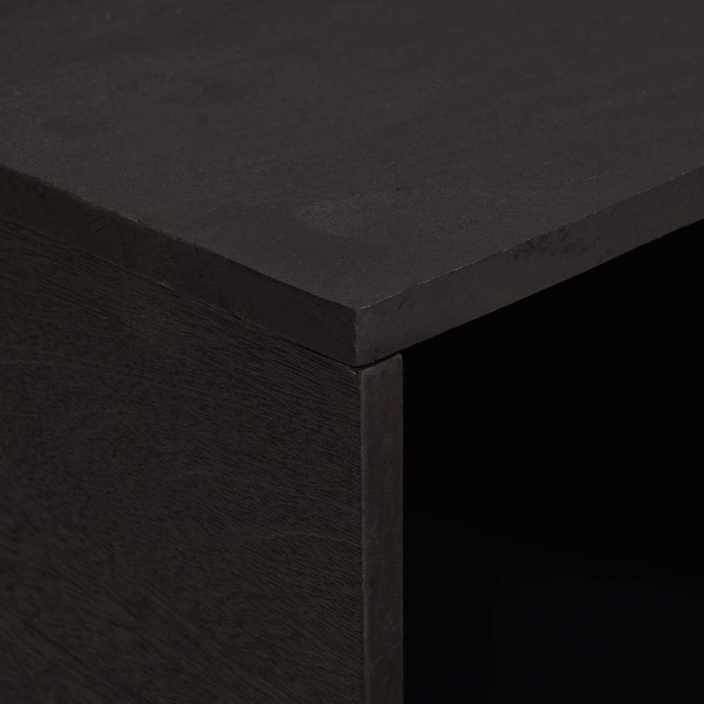 Masă de cafea Negru 80 x 50 x 40 cm Lemn de mango solid GartenMobel Dekor