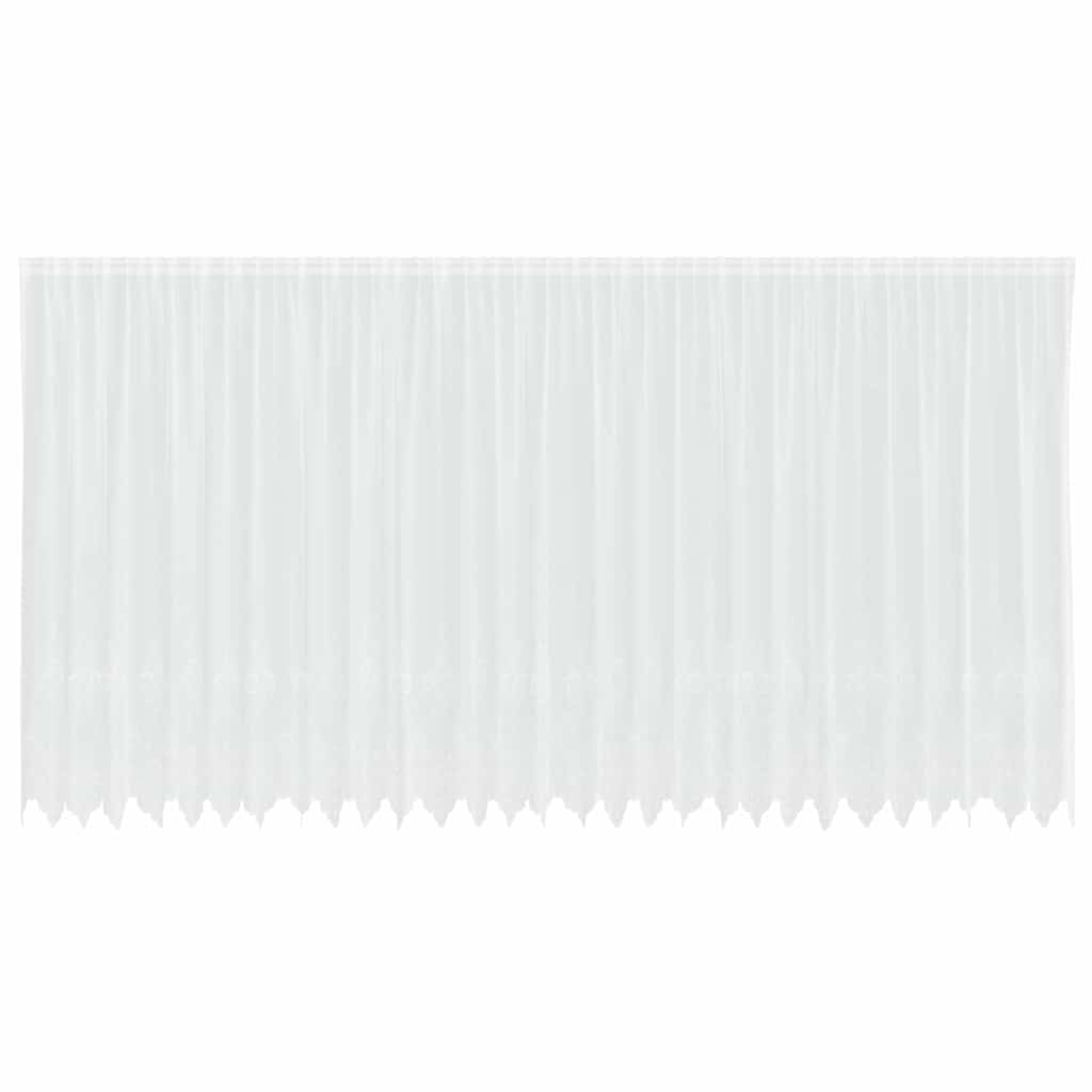 Cortină din Dantelă cu perdele Alb 750 x 240 cm Poliester GartenMobel Dekor