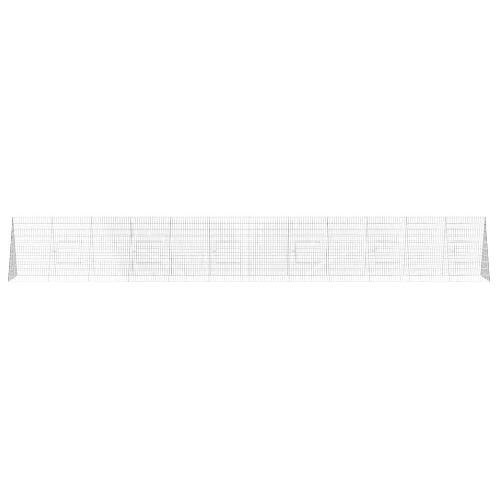 Custodie pentru iepuri Argintiu 215 x 100 x 85 cm GartenMobel Dekor