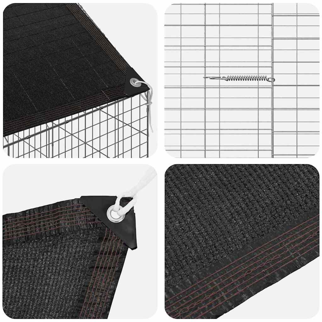 Custodie pentru iepuri Argintiu 400 x 78 x 78 cm GartenMobel Dekor