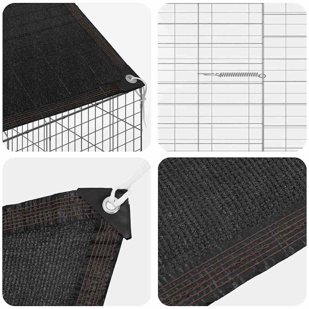 Custodie pentru iepuri Argintiu 400 x 78 x 78 cm GartenMobel Dekor