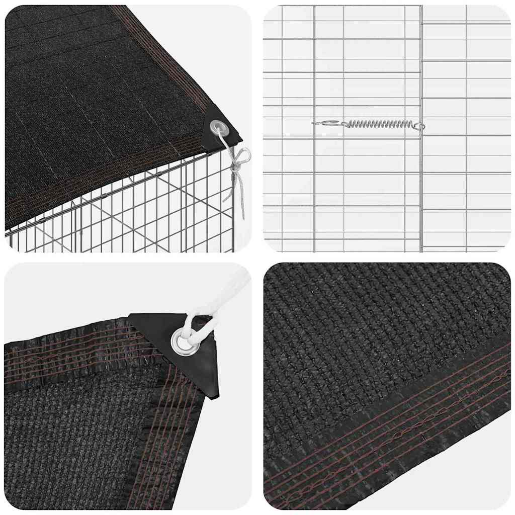 Custodie pentru iepuri Argintiu 400 x 78 x 78 cm GartenMobel Dekor