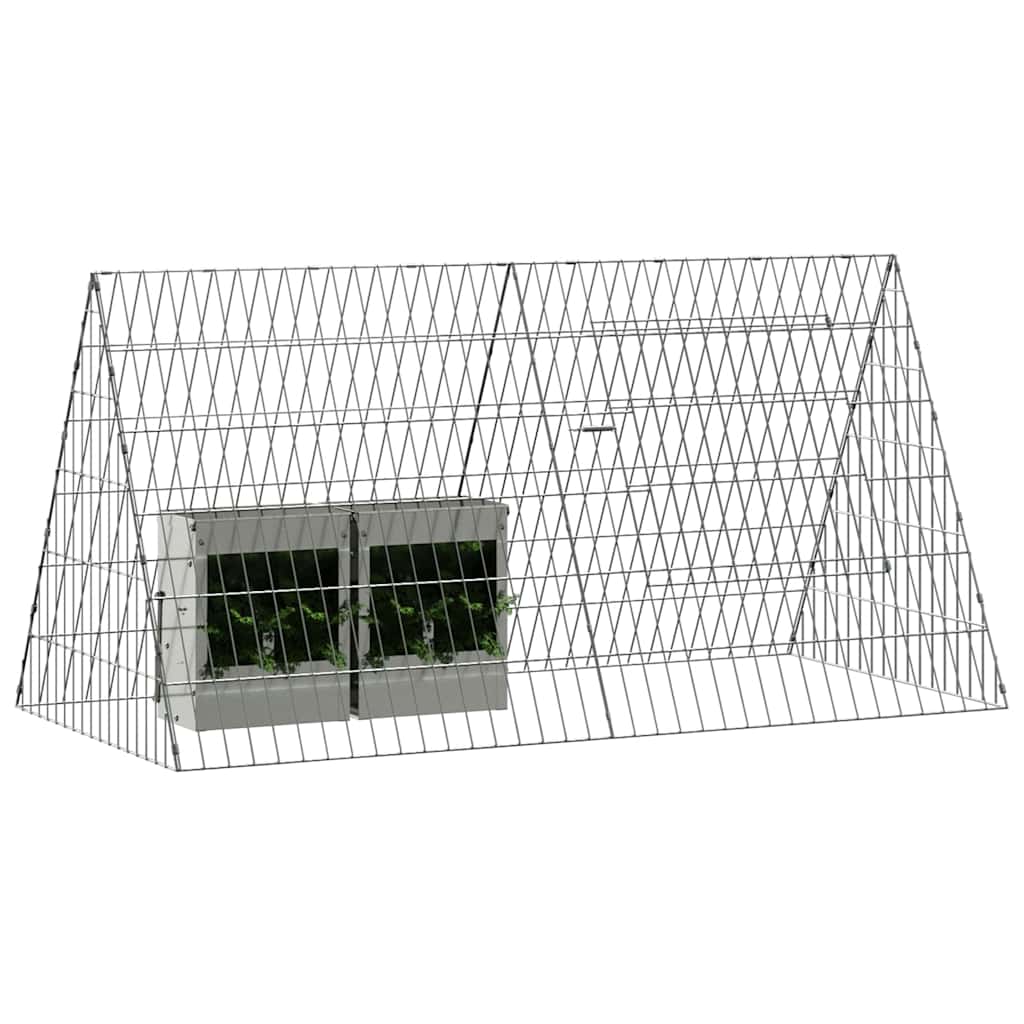 Custodie pentru iepuri Argintiu 650 x 55 x 55 cm GartenMobel Dekor