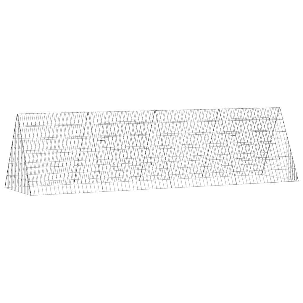 Custodie pentru iepuri Argintiu 650 x 55 x 55 cm GartenMobel Dekor
