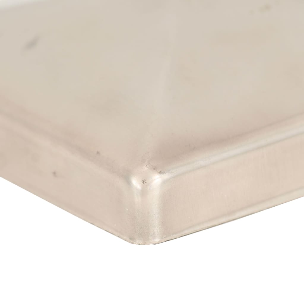 Capace stâlpi de gard piramidă 6 buc. 81x81 mm oțel inoxidabil GartenMobel Dekor