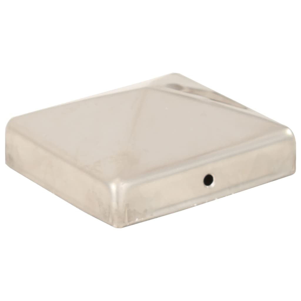 Capace stâlpi de gard piramidă 6 buc. 81x81 mm oțel inoxidabil GartenMobel Dekor