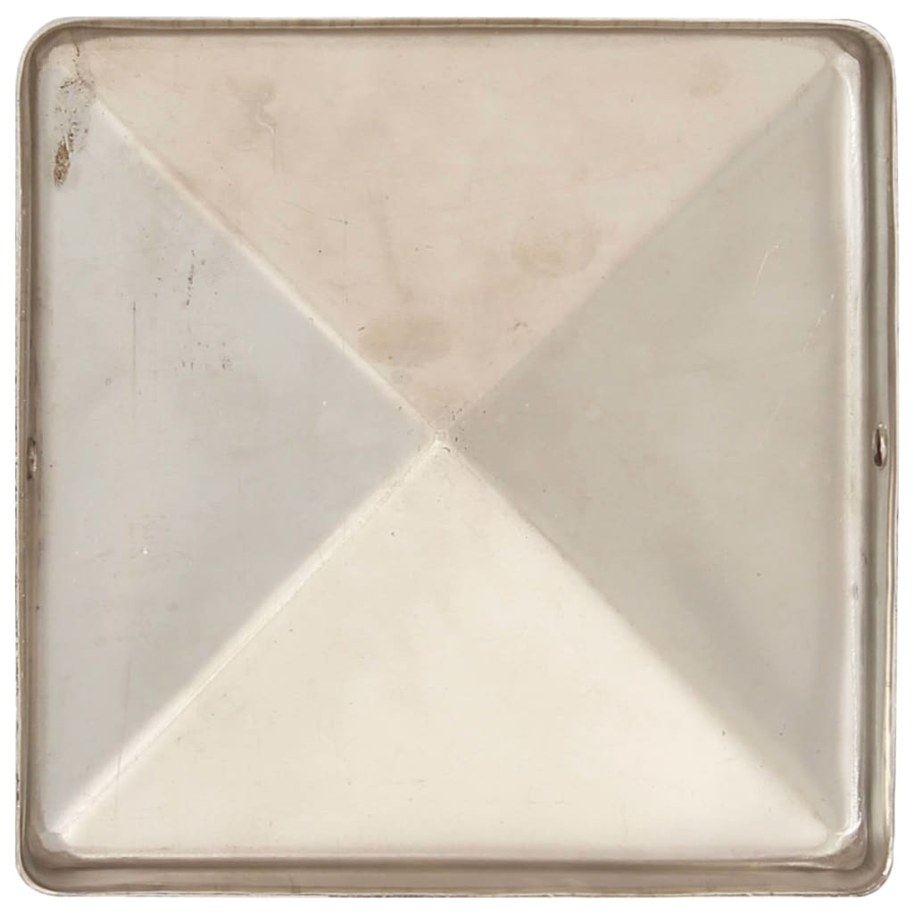 Capace stâlpi de gard piramidă 6 buc. 81x81 mm oțel inoxidabil GartenMobel Dekor