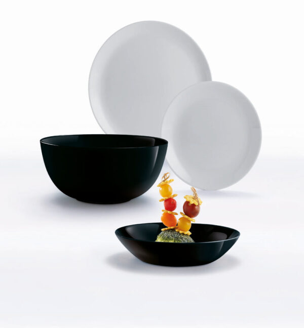 Set de veselă DIWALI NEGRU–GRI, 19 piese Handy KitchenServ