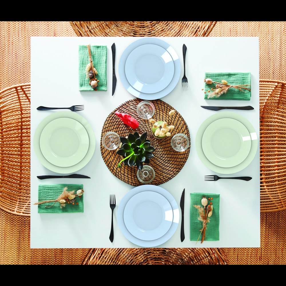 Set de veselă PLUMI – Paradise Blue, 18 piese Handy KitchenServ