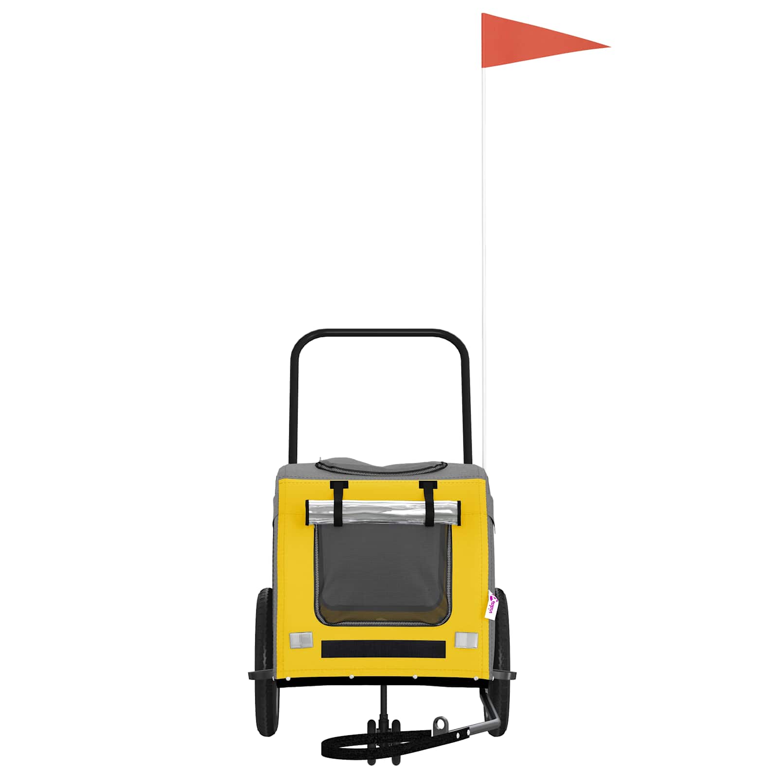 Remorcă de bicicletă pentru animale de companie Galben și gri GartenMobel Dekor