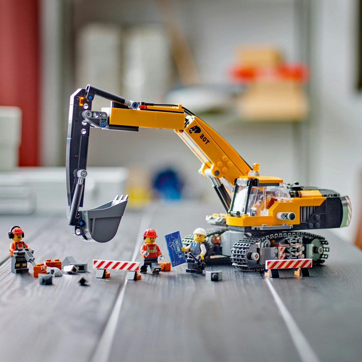 LEGO Excavator galben de constructii Quality Brand