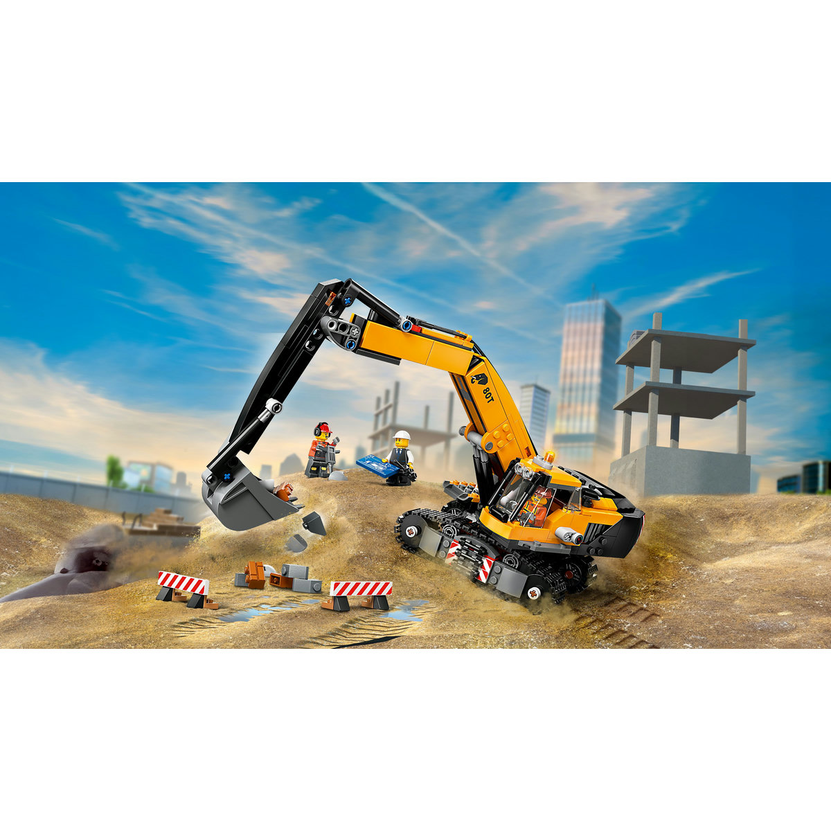 LEGO Excavator galben de constructii Quality Brand