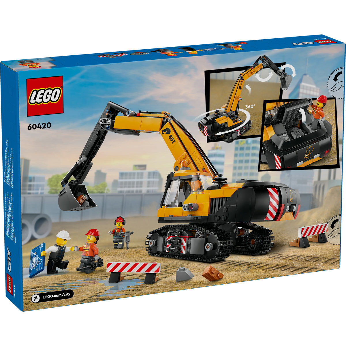 LEGO Excavator galben de constructii Quality Brand