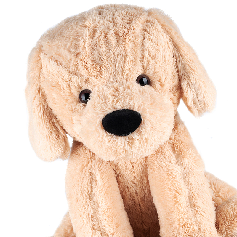 Jucarie plusata catel urias, foarte moale si pufoasa, 60x50 cm, maro Household NewTrend