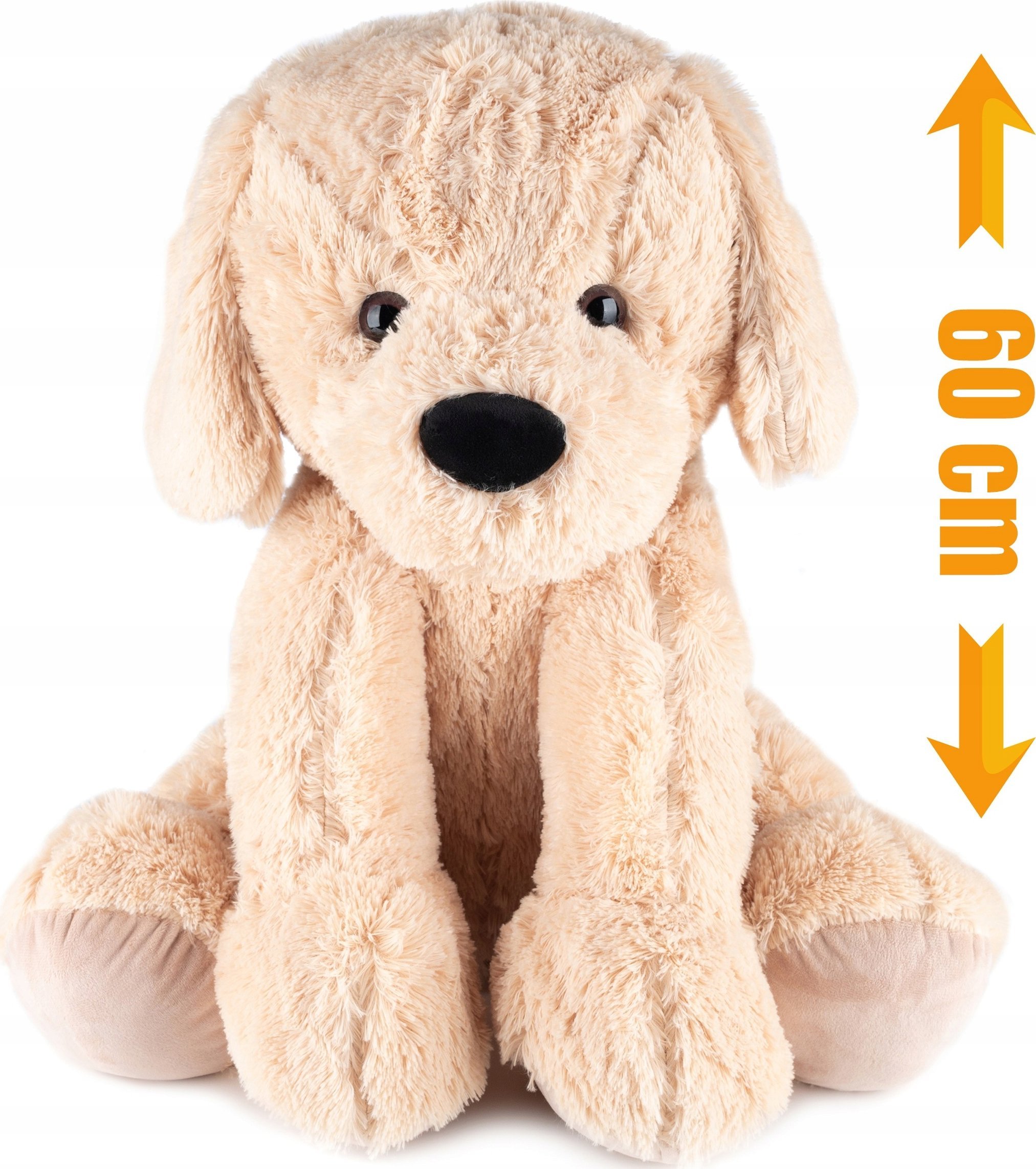 Jucarie plusata catel urias, foarte moale si pufoasa, 60x50 cm, maro Household NewTrend