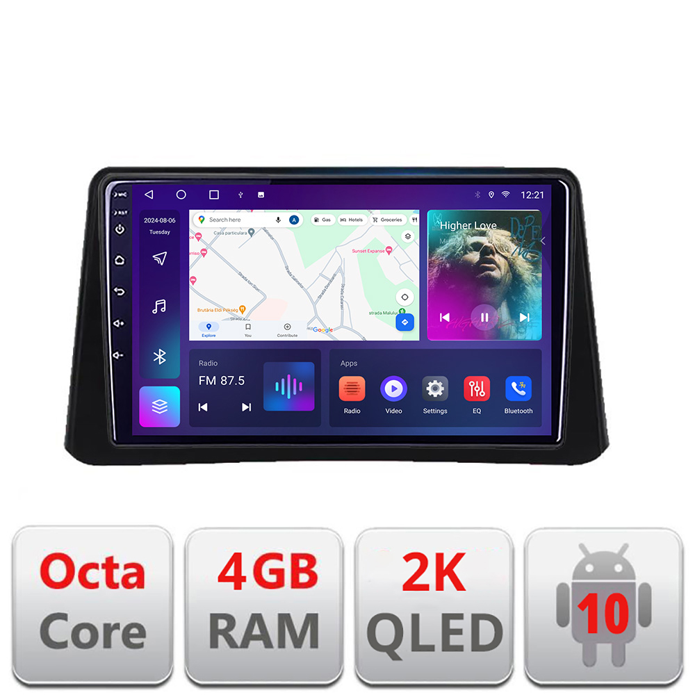 Navigatie Opel Mokka 2012-2016 C-MOKKA1 Android Octa Core Ecran 2K QLED GPS 4G 4+32GB 360 KIT-mokka1+EDT-E409-2K CarStore Technology