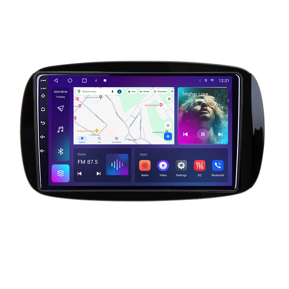 Navigatie Smart For Two 2015- C-Smart15 Android Octa Core Ecran 2K QLED GPS 4G 4+32GB 360 KIT-SMART15+EDT-E409-2K CarStore Technology