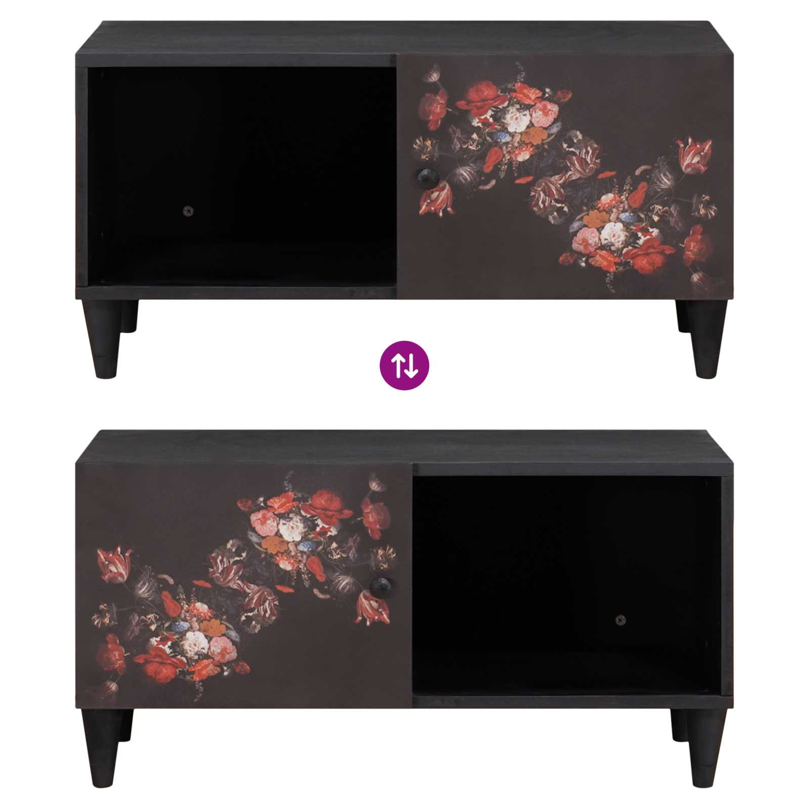 Masă de cafea Multicolour 80 x 50 x 40 cm Lemn de mango solid GartenMobel Dekor