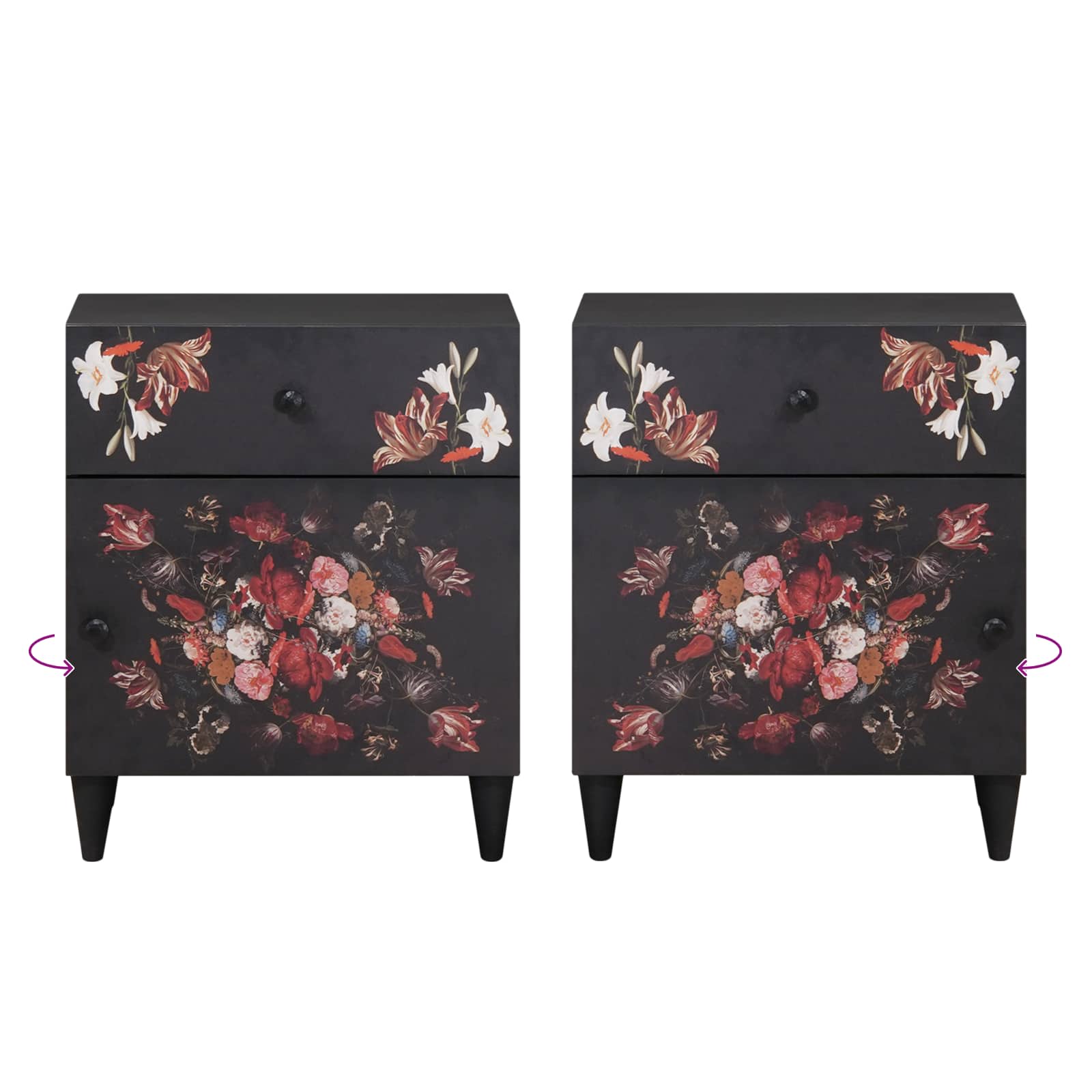 Noptieră Multicolour 50 x 33 x 60 cm Lemn de mango solid GartenMobel Dekor