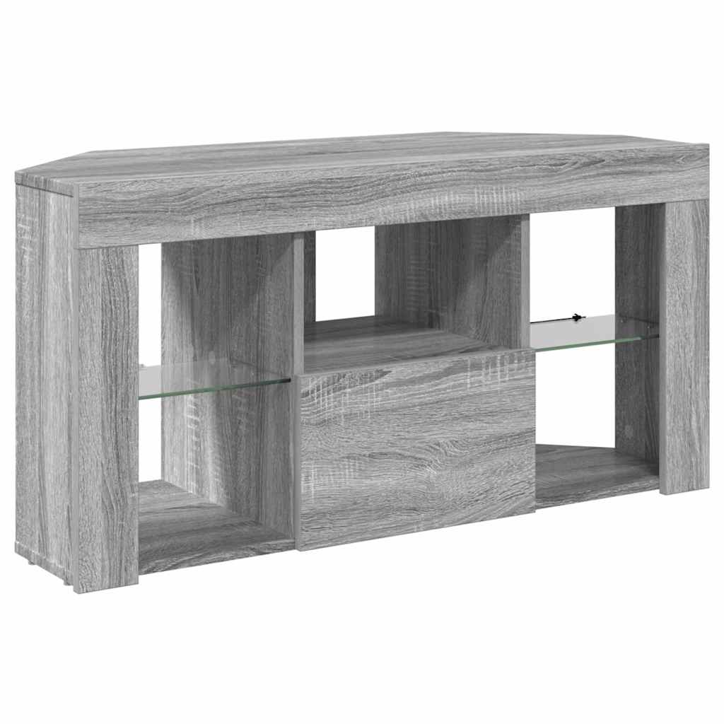 Șifonier LED pentru TV colțar Gri Sonoma 105 x 40 x 68 cm GartenMobel Dekor