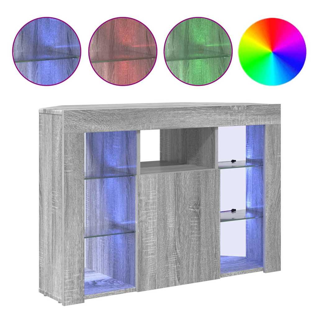 Șifonier LED pentru TV colțar Gri Sonoma 105 x 40 x 68 cm GartenMobel Dekor