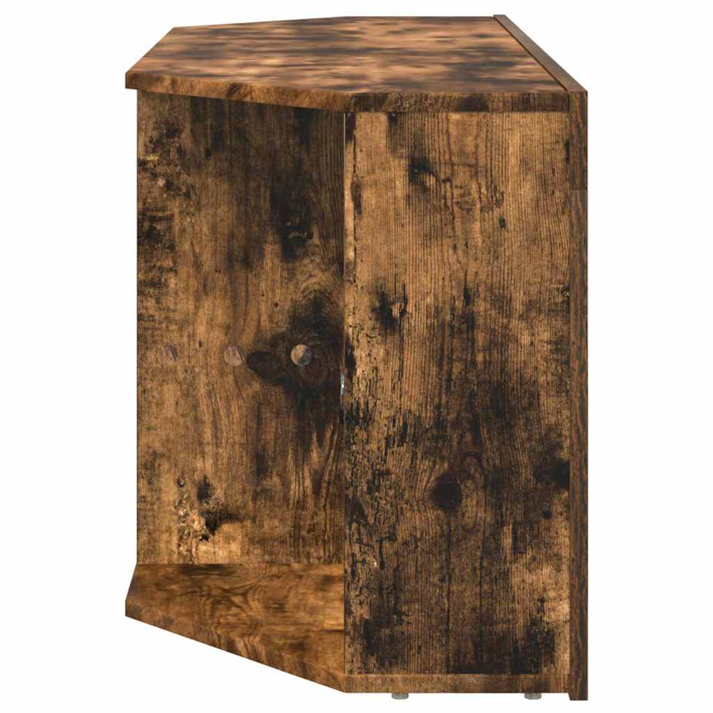 Șifonier LED pentru TV colțar Stejar fumuriu 105 x 40 x 68 cm GartenMobel Dekor