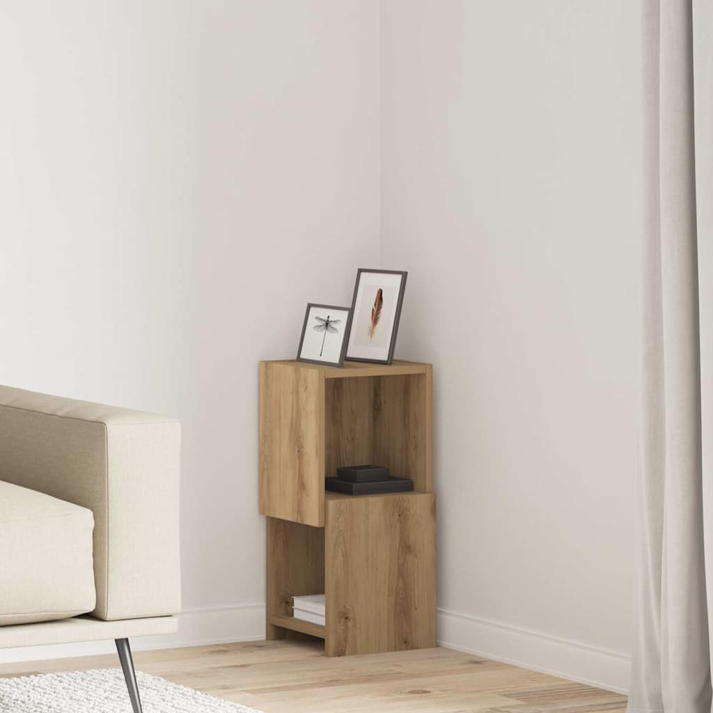 Dulap de colț Alb 25,5x25x55cm Lemn compozit GartenMobel Dekor