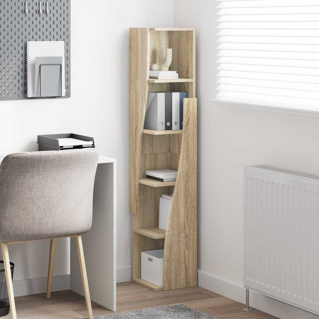 Dulap de colț Alb 27,5x27x140cm Lemn compozit GartenMobel Dekor