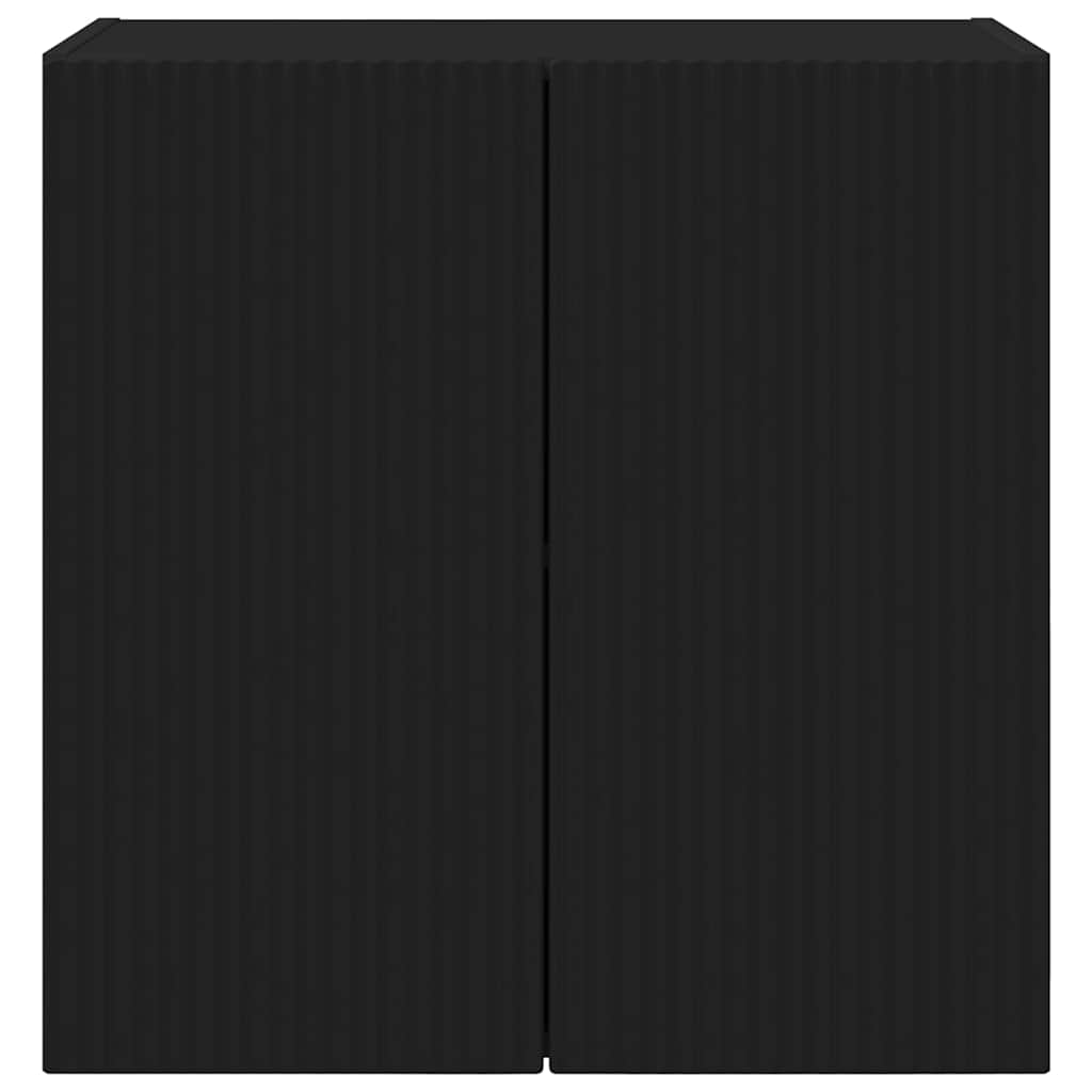 Dulap TV de perete Negru 59,5 x 31 x 60 cm Lemn compozit GartenMobel Dekor