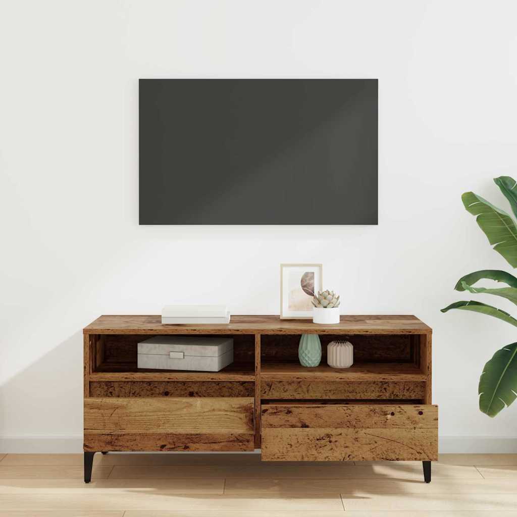 Cabinet TV cu sertar Lemn Vechi 100 x 34,5 x 44,5 cm GartenMobel Dekor