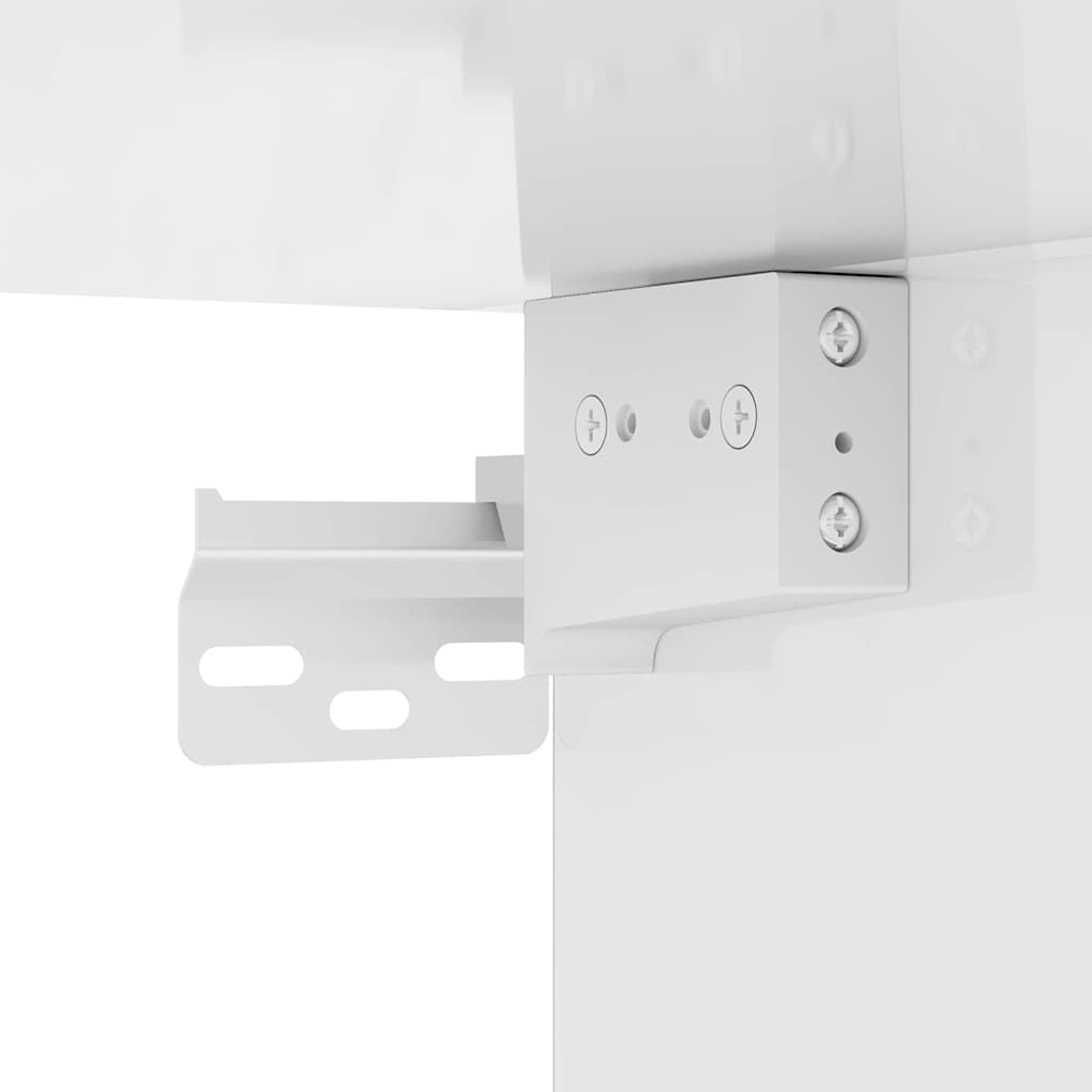 Dulap TV de perete Alb lucios 59,5 x 31 x 100 cm Lemn compozit GartenMobel Dekor