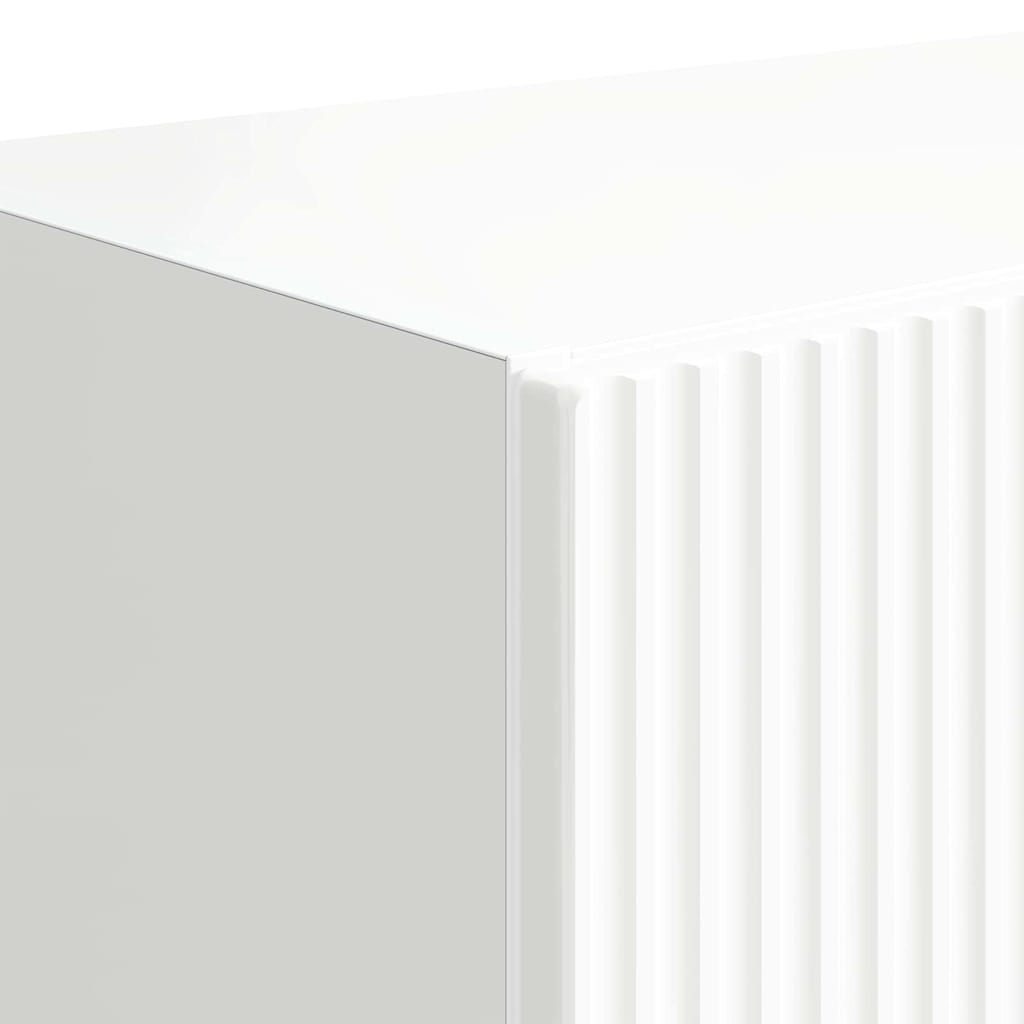 Dulap TV de perete Alb lucios 59,5 x 31 x 100 cm Lemn compozit GartenMobel Dekor